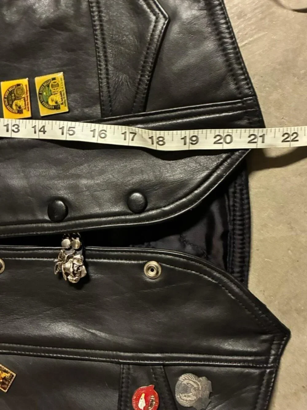 Vintage fem Harley Davidson leather biker jacket